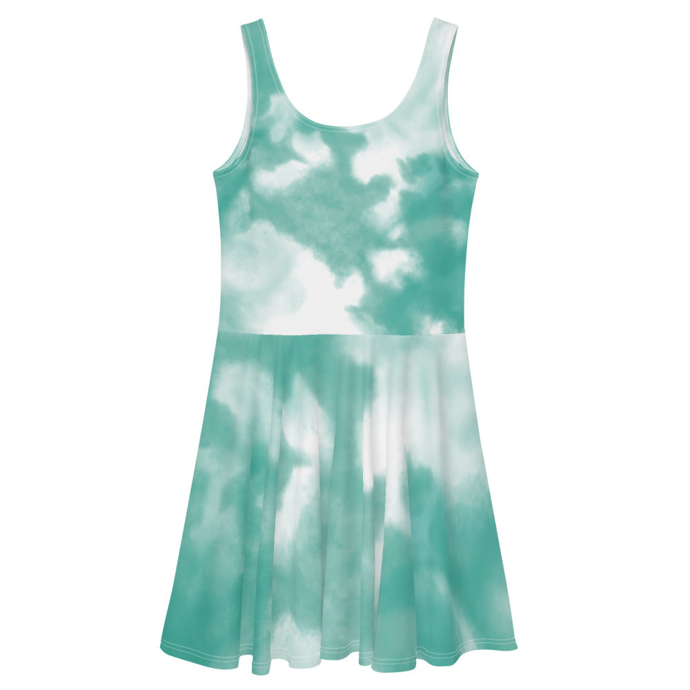 QG Turquioise Tie Dye Skater Dress