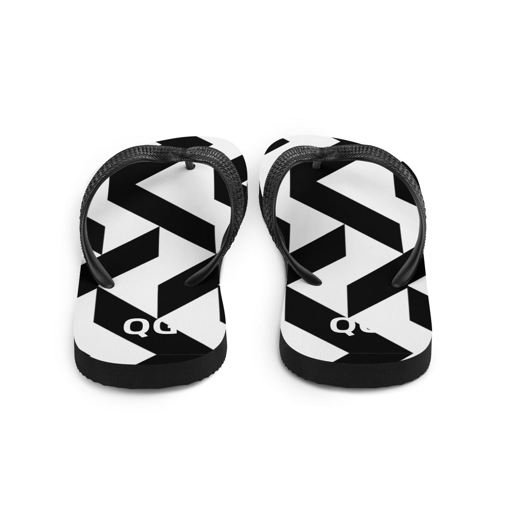 QG Zebra Zig Zag Flip-Flops