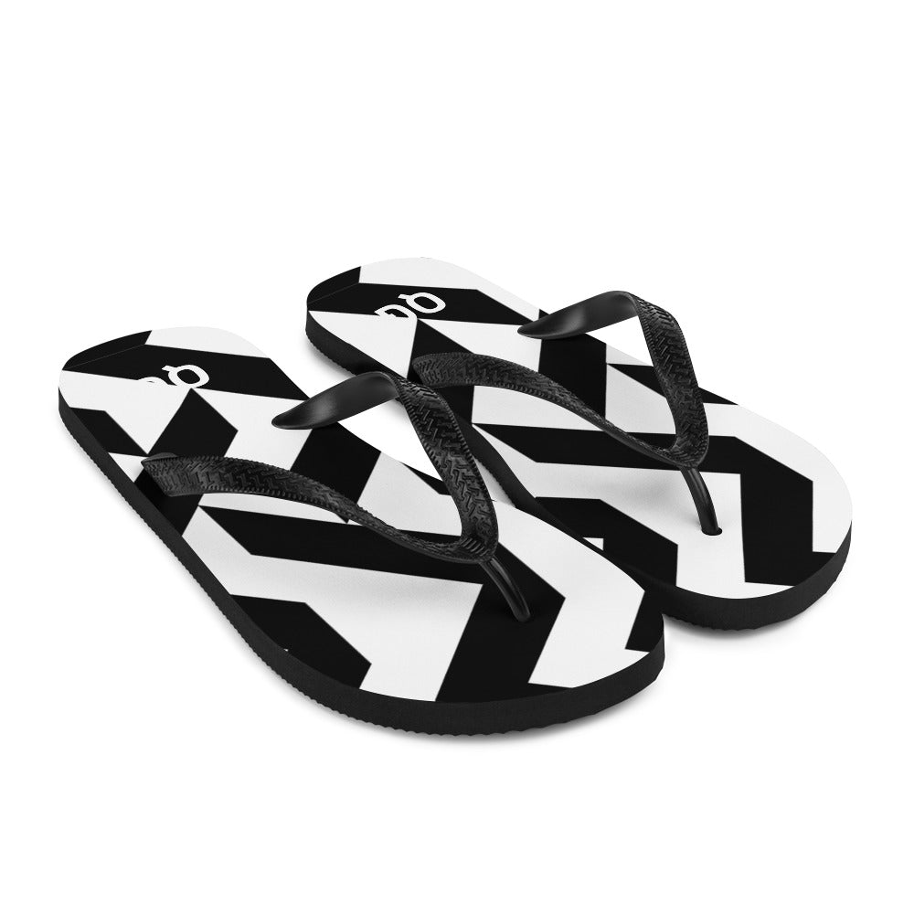 QG Zebra Zig Zag Flip-Flops