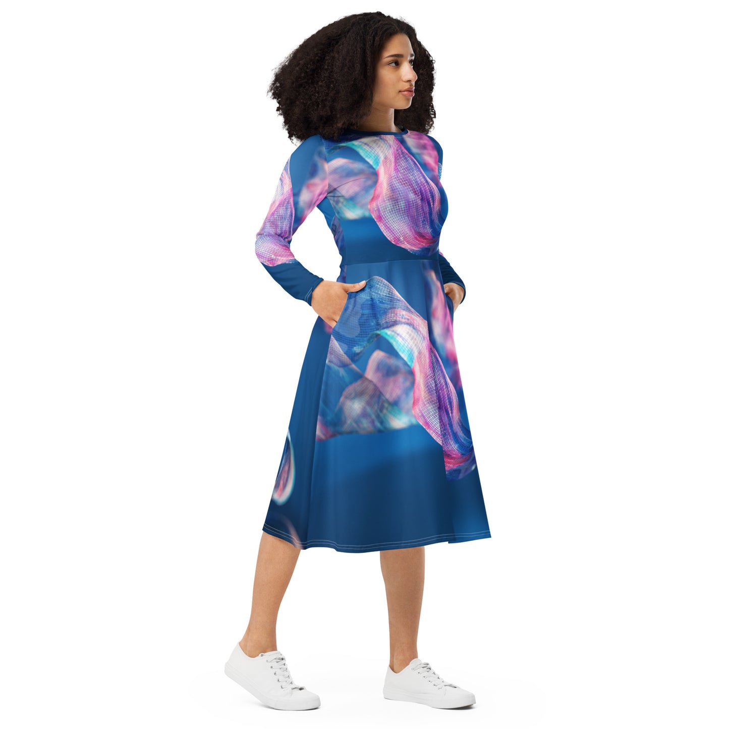 QG Petal Flow Midi Dress