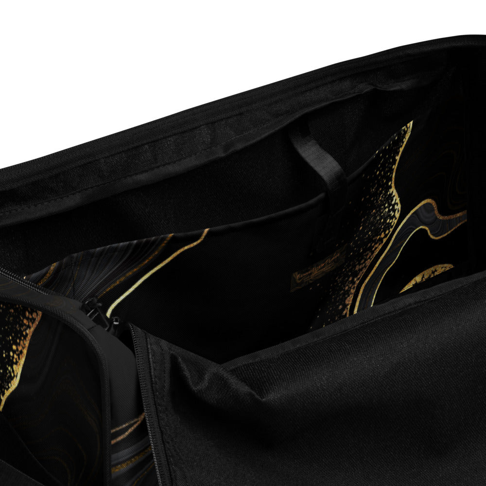 QG Black Gold Swirl Duffle bag