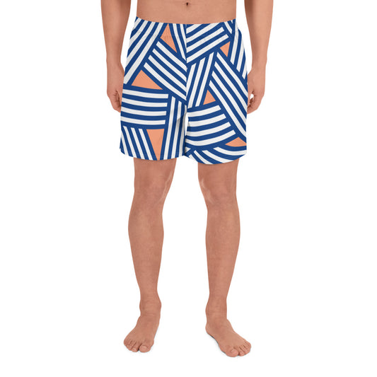 QG Oer Stripes Men's Athletic Long Shorts