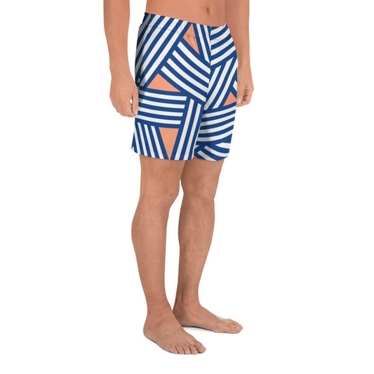 QG Oer Stripes Men's Athletic Long Shorts