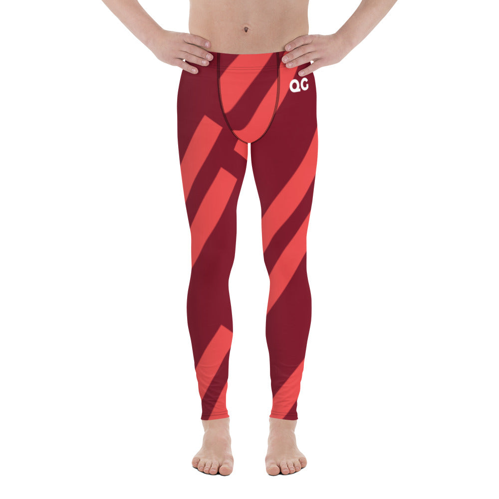 QG Burgundy Men's Leggings