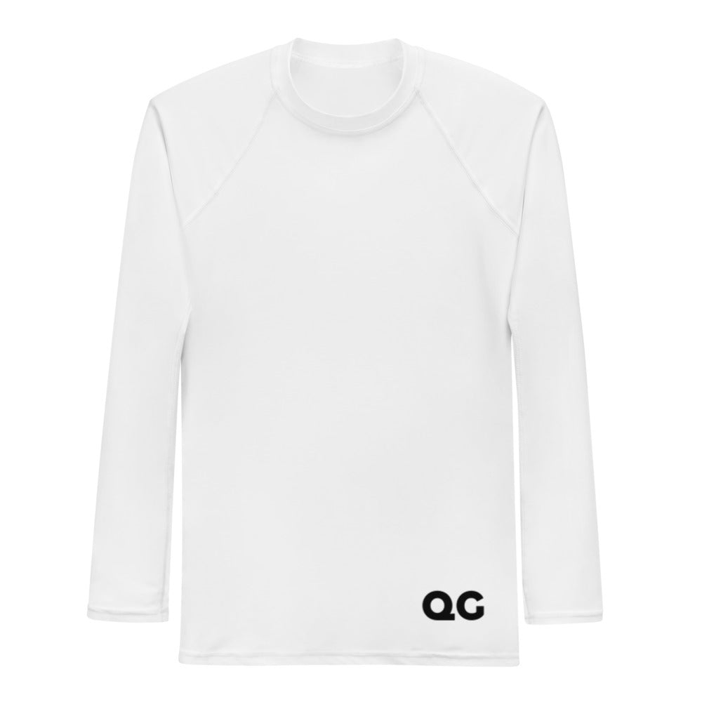 QG White Men's Rash Guard