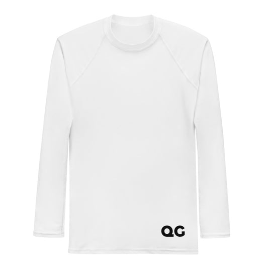 QG White Men's Rash Guard