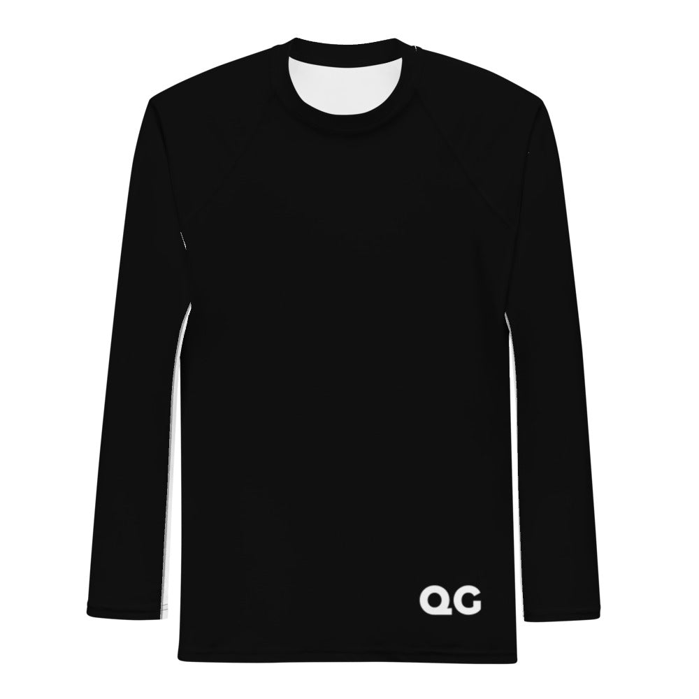 QG Black Men's Rash Guard