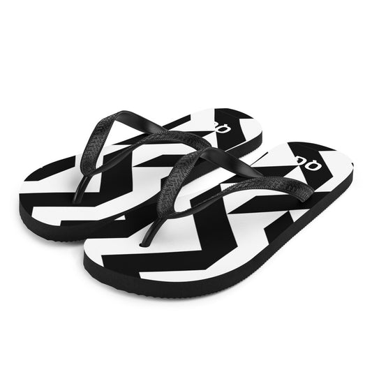 QG Zebra Zig Zag Flip-Flops